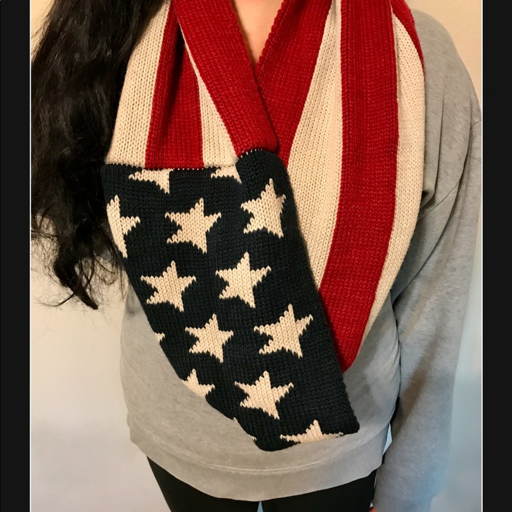 American flag scarf.